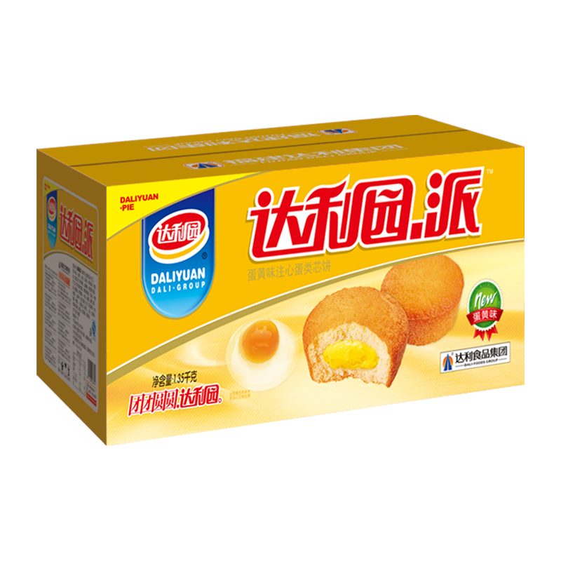 达利园 蛋黄派 蛋黄味 1.35kg 34.5元