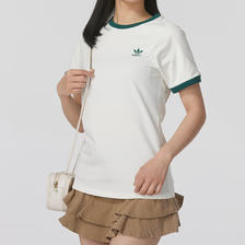 adidas ORIGINALS 三叶草（Adidas）阿迪达斯短袖女 时尚简约舒适透气圆领T恤 IN411
