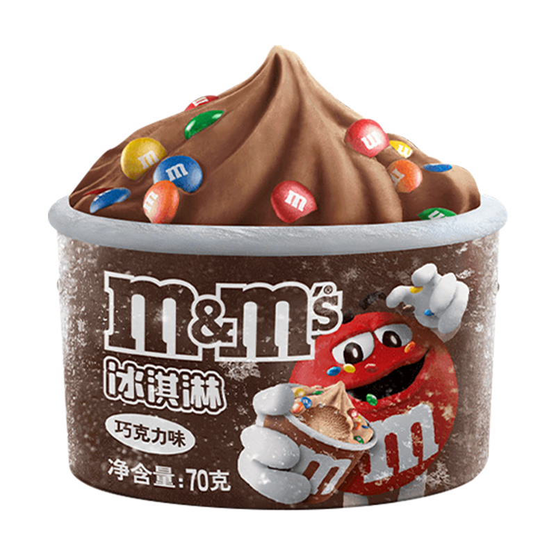 plus会员：M&MS 冰淇淋 巧克力口味70g*3杯 M豆雪糕 冰激淋*2件 38.76元（合19.38元