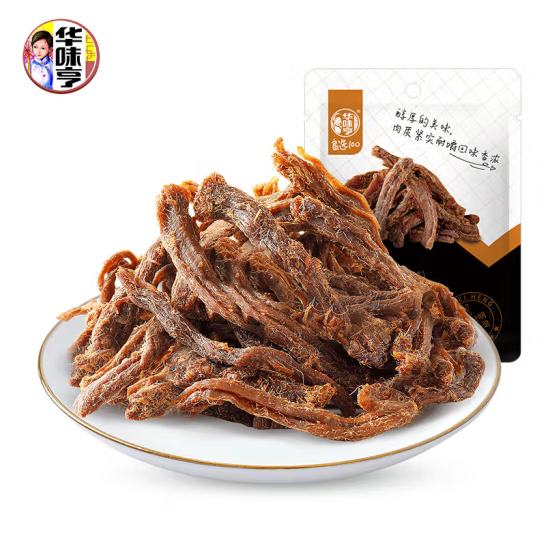 华味亨 五香味肉条50g*10件（坚果 蜜饯等任选） 28.6元（合2.86元/件）