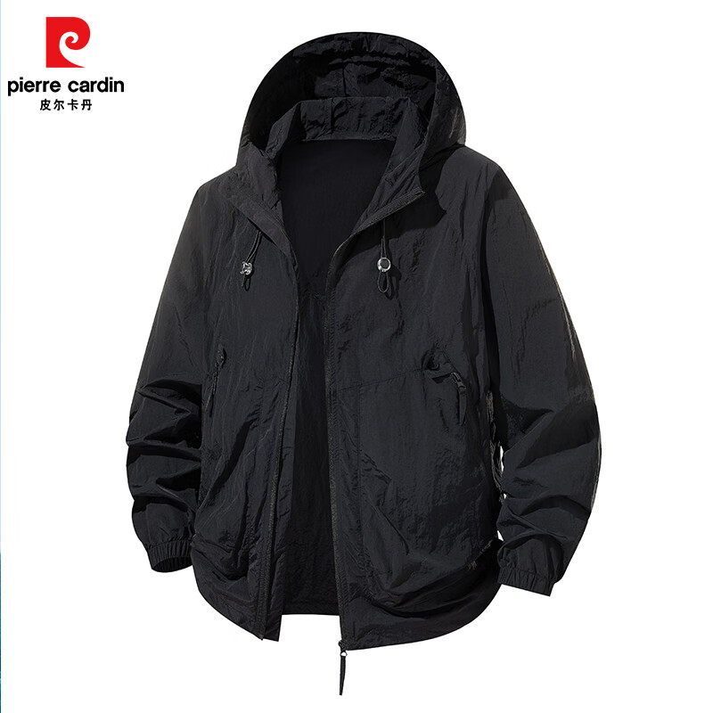 pierre cardin 皮尔·卡丹 皮尔卡丹2025夏季薄款防晒衣 黑色 59.9元(需用券)