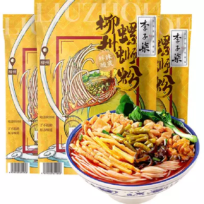 李子柒 方便速食柳州螺蛳粉 330g*3袋 日常经典款 22.32元