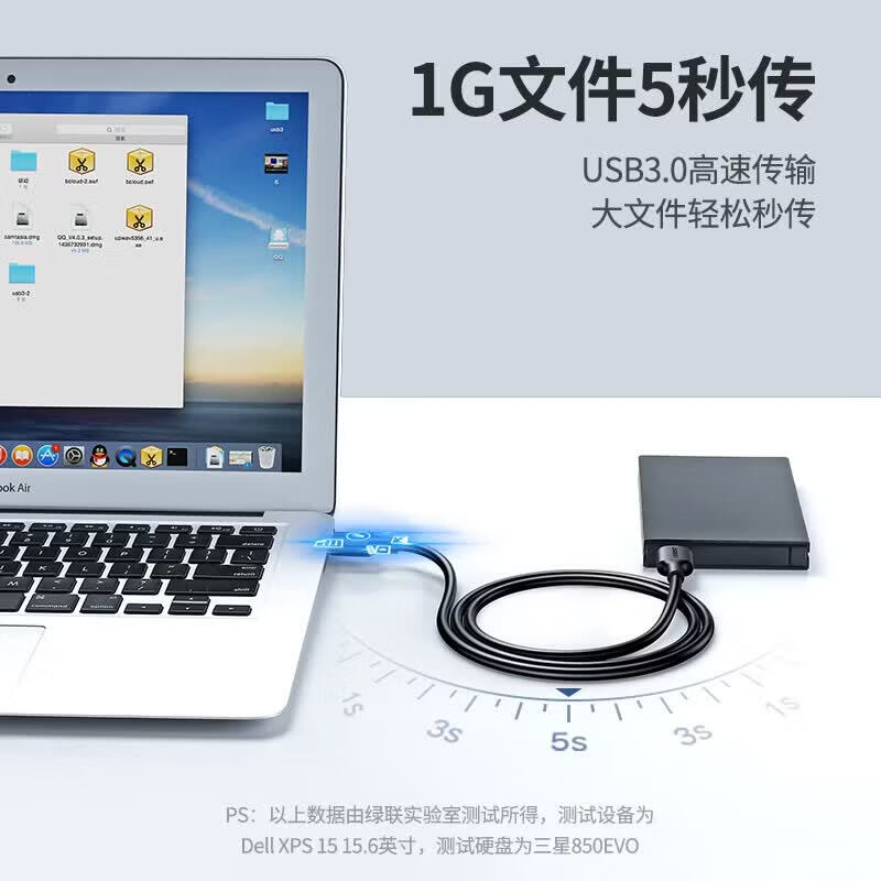 绿联 USB2/3.0连接线 25厘米 9.9元 - 线报酷