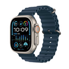 Apple 苹果 Watch Ultra2 智能手表49毫米钛金属表壳蓝色海洋表带 eSIM健康手表 MRF