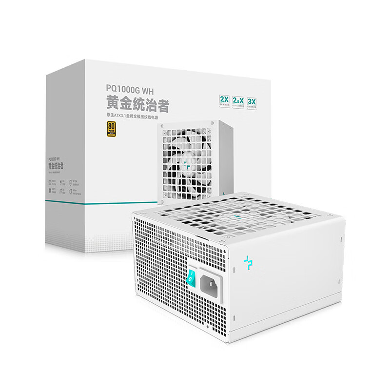 PLUS会员：九州风神 PQ1000G 金牌全模组ATX电源 额定1000W 白色 580.86元（双重优