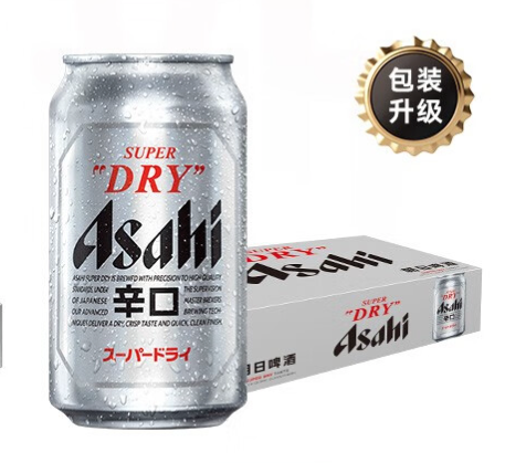 Asahi 朝日啤酒 朝日 超爽生啤酒 330ml*24听 124.1元