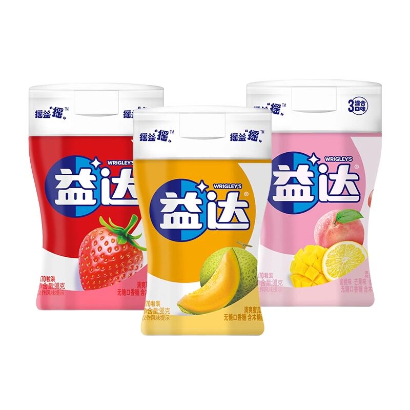 益达 无糖口香糖 98g 70粒 混合水果味 11.5元