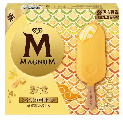 MAGNUM 梦龙 和路雪 小金龙金柠乳酪口味冰淇淋 65g*4支*4件 60.68元包邮（合15.17