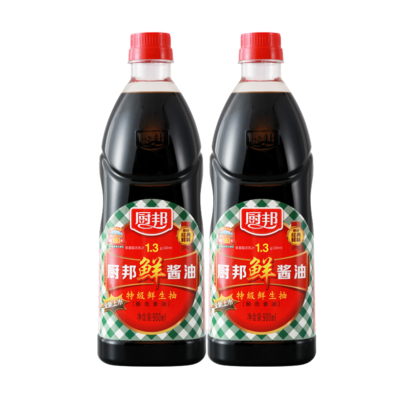 88VIP：厨邦 鲜酱油 900mlx2瓶 特级生抽 酿造 12.15元（需用券）