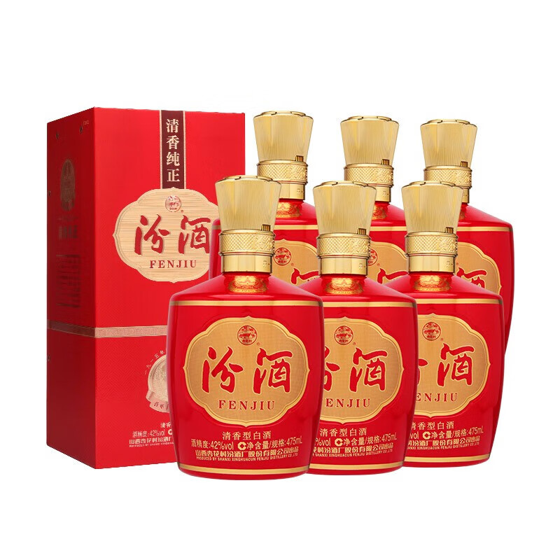 移动端：汾酒 杏花村 42度 清香型 475ml*6瓶 776.9元