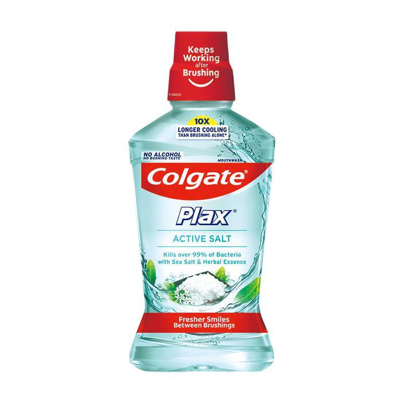 Colgate 高露洁 清新盐爽漱口水500mlx2 清新口气 含漱液无酒精 0酒精 去口臭 19.