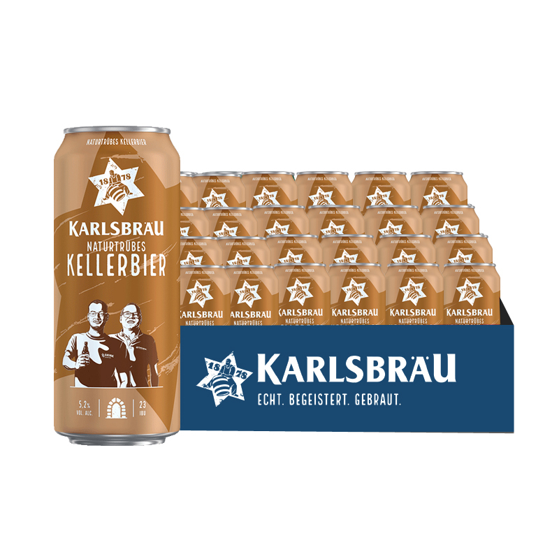 karlsbrau卡斯布鲁karlsbr02u窖藏拉格啤酒500ml24听整箱装德国进口