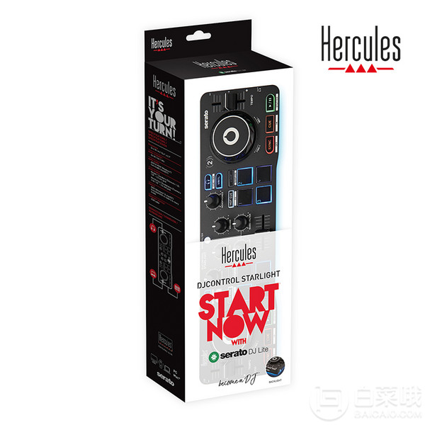 Hercules 嗨酷乐 DJControl Starlight 迷你便携式星光打碟机484.4元