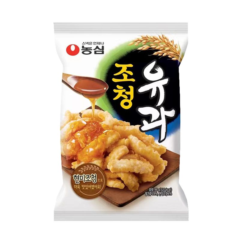 NONGSHIM 农心 甜味油果3包。韩国进口农心薯条鲜虾条怀旧休闲膨化蜂蜜脆条