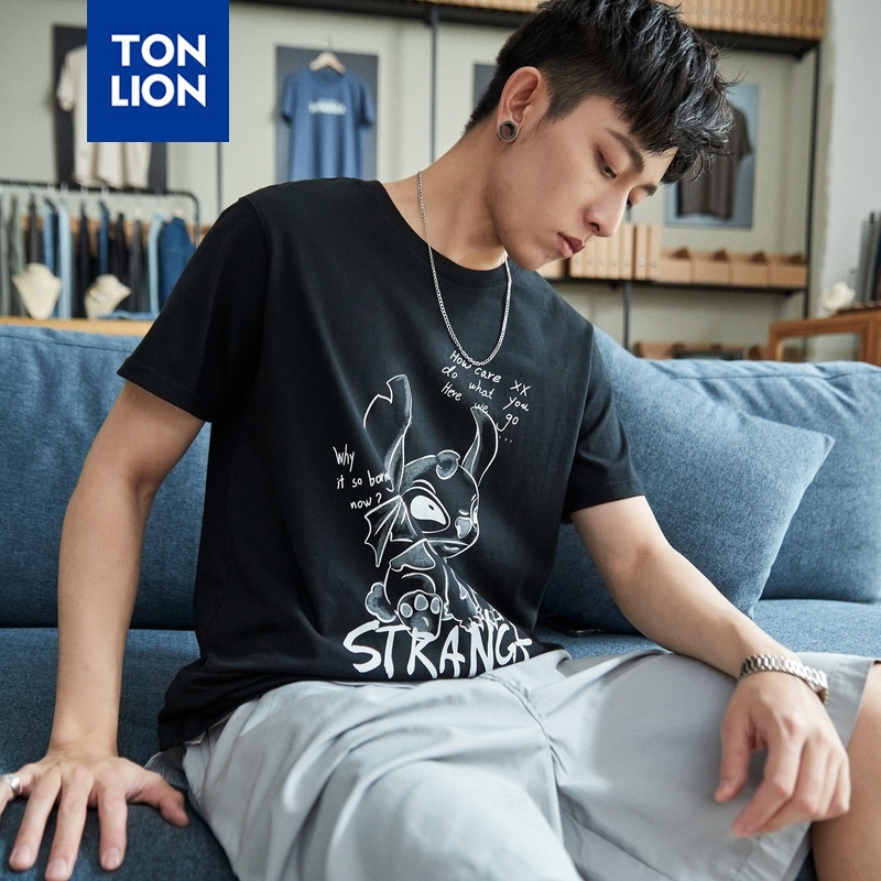 TONLION 唐狮 春夏新款T恤 男短袖T恤 29.55元（需用券）