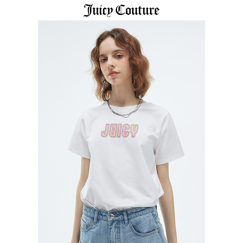 Juicy Couture 橘滋 新款趣味短袖T恤女宽松美式上衣夏 214.67元（需买3件，共644.