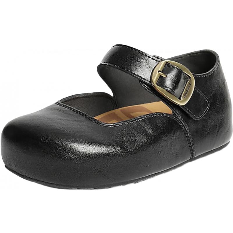 百丽 厚底半糖吐司2代勃肯鞋女商场款绒面玛丽珍E1K1DCQ5 黑色（2代） 38 (240mm