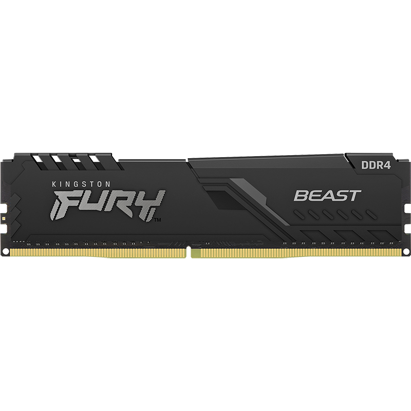PLUS会员：Kingston 金士顿 FURY Beast野兽系列 DDR4 3200MHz 台式机内存 马甲条 黑色