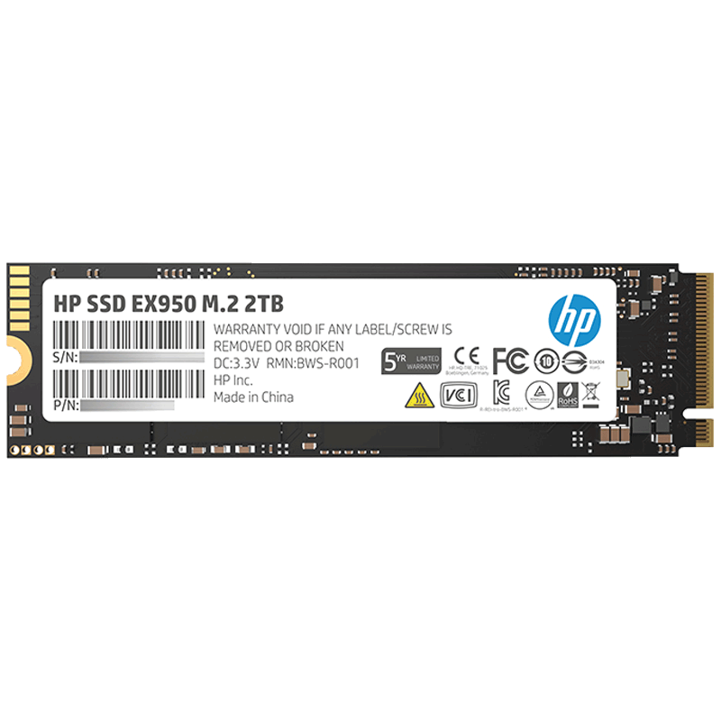 31日20点：HP 惠普 EX950 NVMe M.2 固态硬盘 2TB（PCI-E3.0） 659元包邮（PLUS立减更优