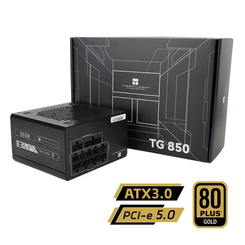 利民 额定850W TR-TG850 ATX3.0电源 金牌全模 PCIE5.0 389元