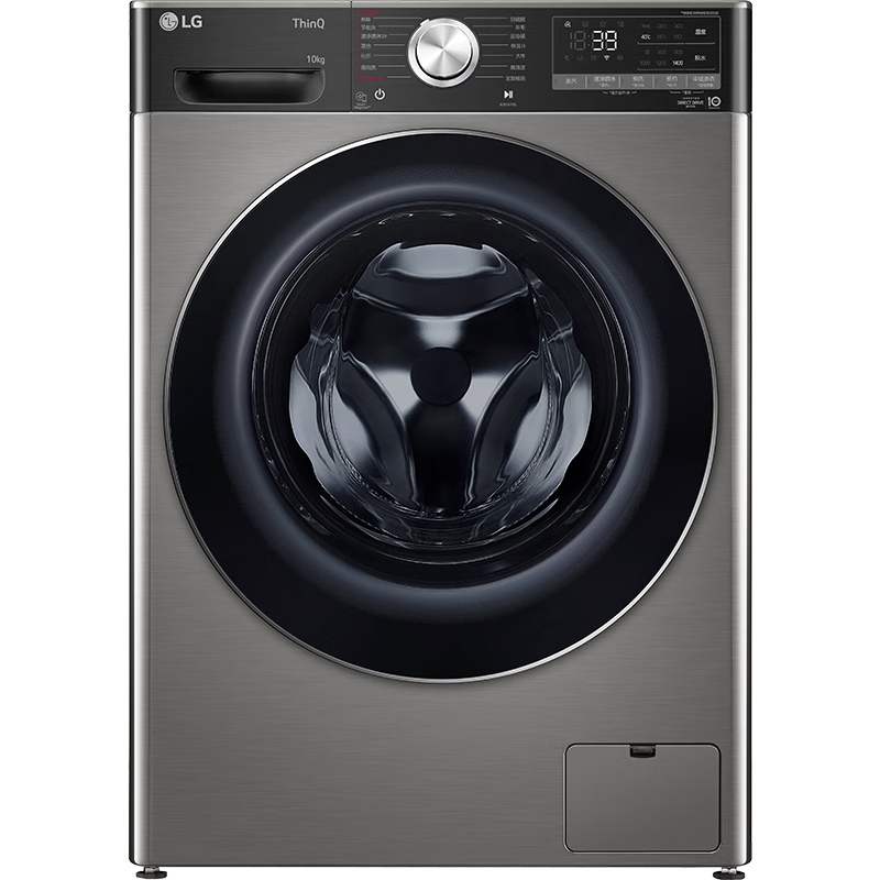 LG小旋风系列 10KG超薄洗烘一体机家用 滚筒洗衣机直驱变频 蒸汽除菌 360°速