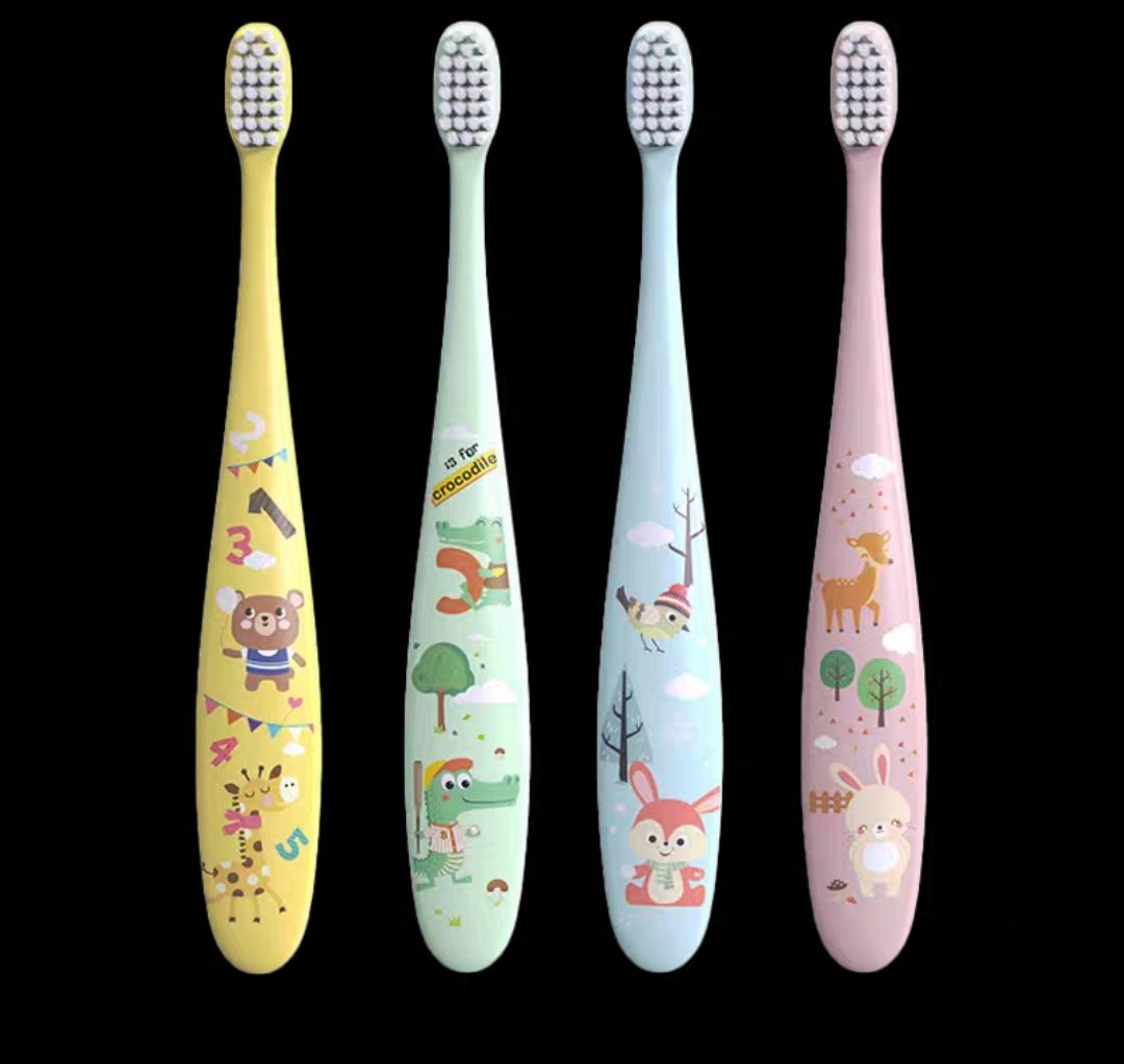 MDB 智慧宝贝 儿童牙刷3-6-12岁4支细软毛乳牙换牙期儿童分龄训练专用牙刷 1