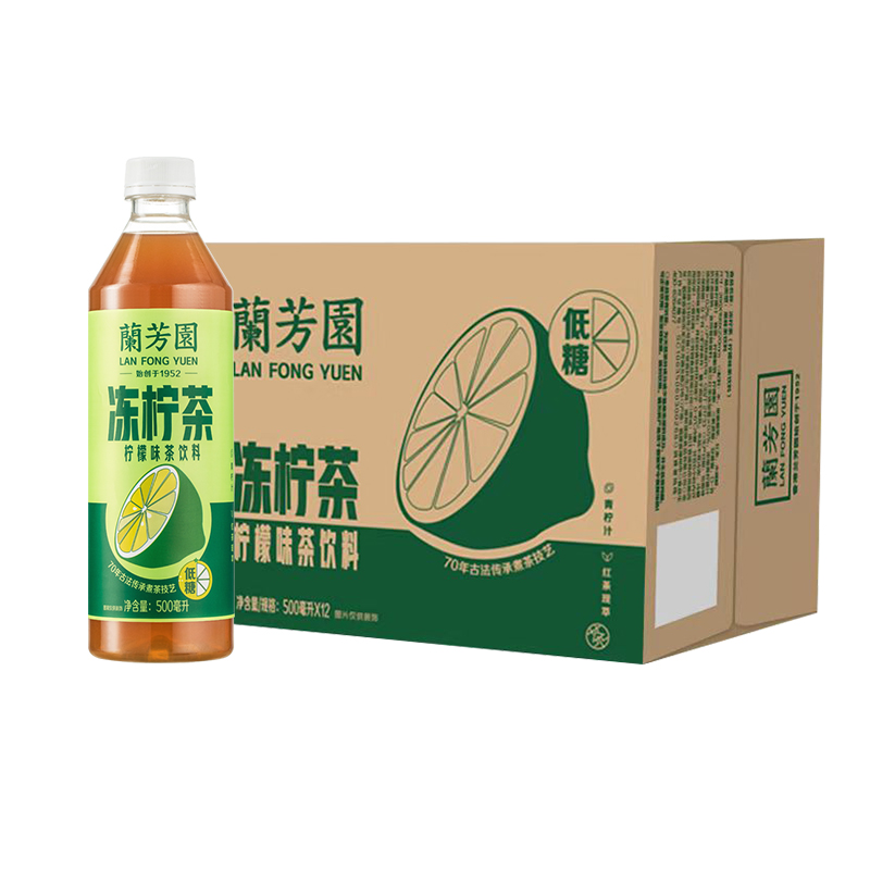 LAN FONG YUEN 兰芳园 冻柠茶 柠檬味 500ml*12瓶 60.71元