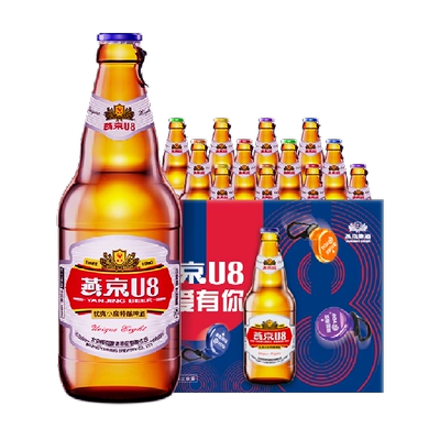燕京啤酒 U8°优爽小度特酿啤酒 500ml*12瓶/箱 42.65元+200淘金币(需领券)