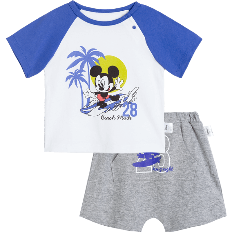 PLUS会员：迪士尼 儿童短袖套装 米奇米妮卡通套装 34.41元包邮（需用券）
