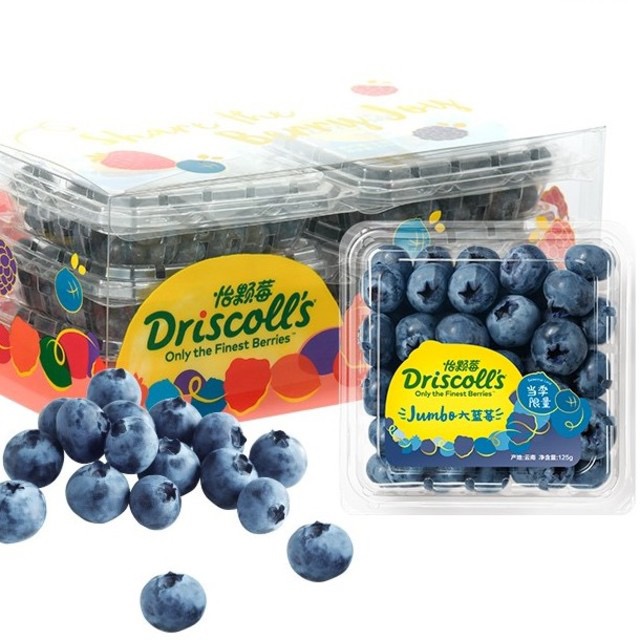 Driscoll's Only the Finest Berries 怡颗莓 当季云南蓝莓 中果125g*4盒 51.61元