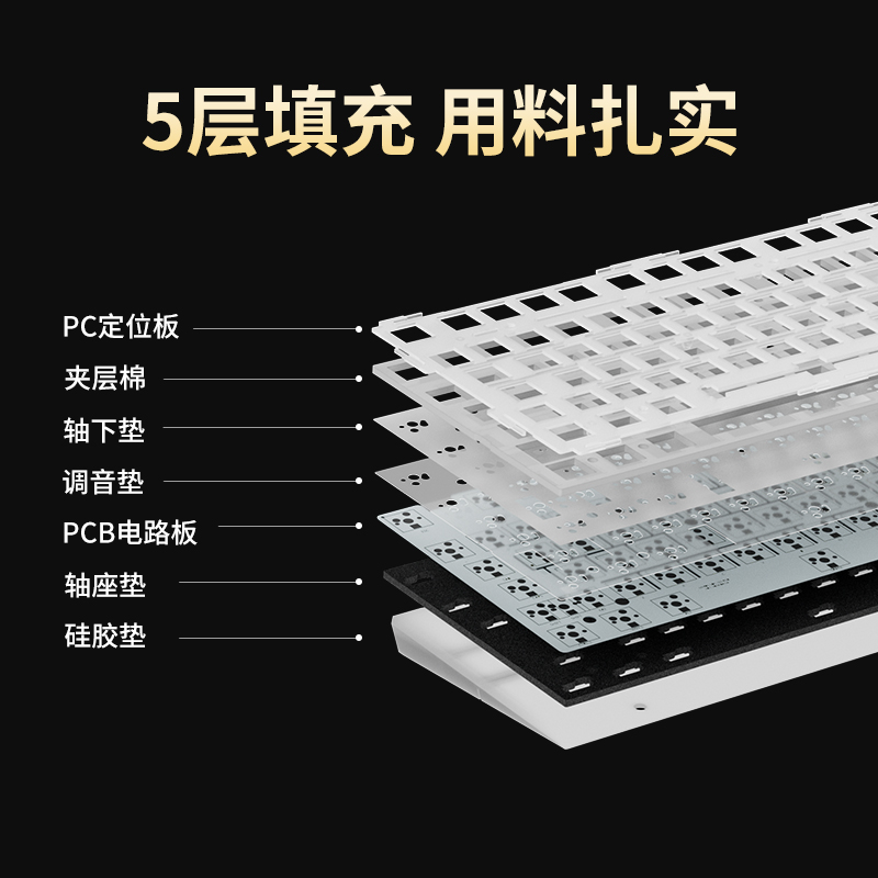 键赏家 苏咚坡键盘6机械键盘客制化三模RGB无线键盘游戏办公键盘 193元