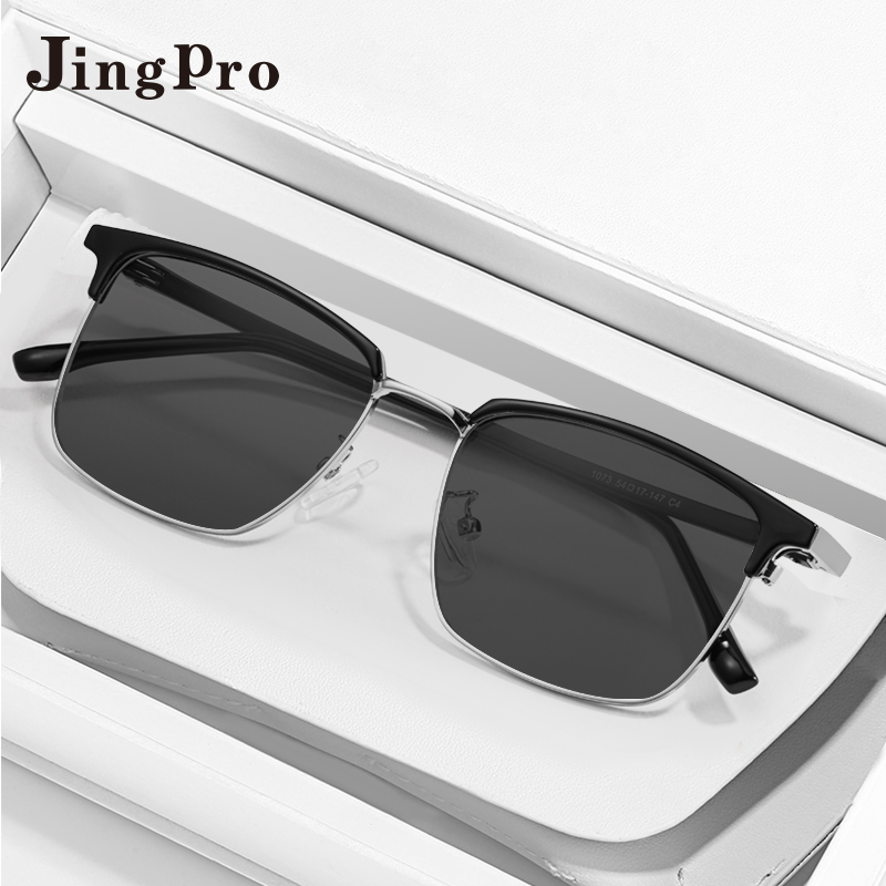 JingPro 镜邦 1.60MR-8近视太阳镜（含散光）+超酷双梁飞行员镜框多款可选 89元