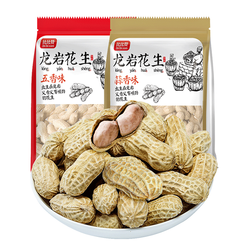 bi bi zan 比比赞 龙岩花生 蒜香味 500g 7.36元