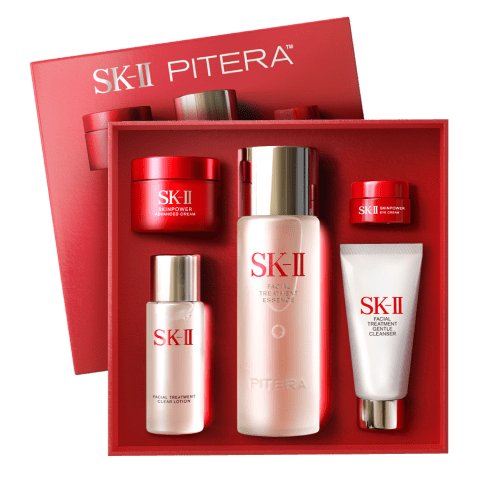 PLUS会员：SK-II 晶透随行 护肤套装 神仙水75ml+眼霜2.5g+面霜15g+洁面20g+清莹露3