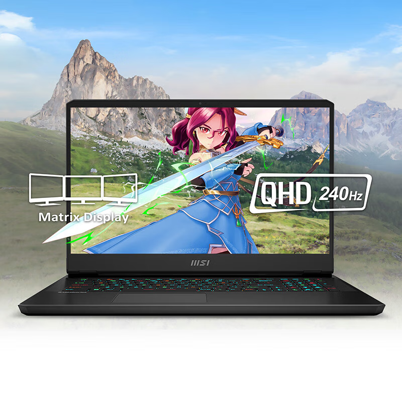 微星 雷影17 17.3英寸 游戏本（锐龙R7-7840HX、RTX 4060 8G、16GB、1TB SSD、2.5K、240Hz