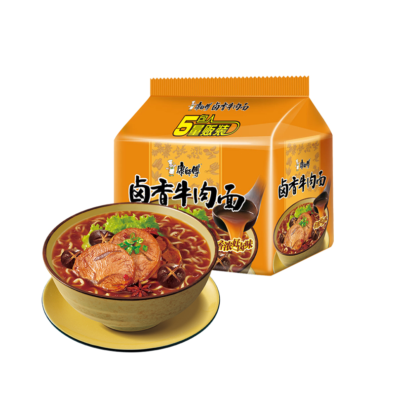 康师傅 卤香牛肉面 425g 85g*5袋 12.83元