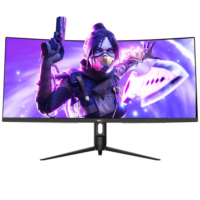 HKC 34英寸21:9带鱼屏WQHD准4K超清240Hz HDR400广色域1500R曲面游戏电竞1ms升降旋转
