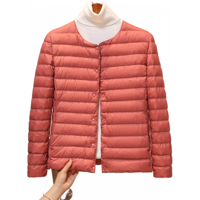 YAYA 鸭鸭羽绒服 鸭鸭（YAYA）佟丽娅明星同款轻薄羽绒服女短款韩版休闲保暖