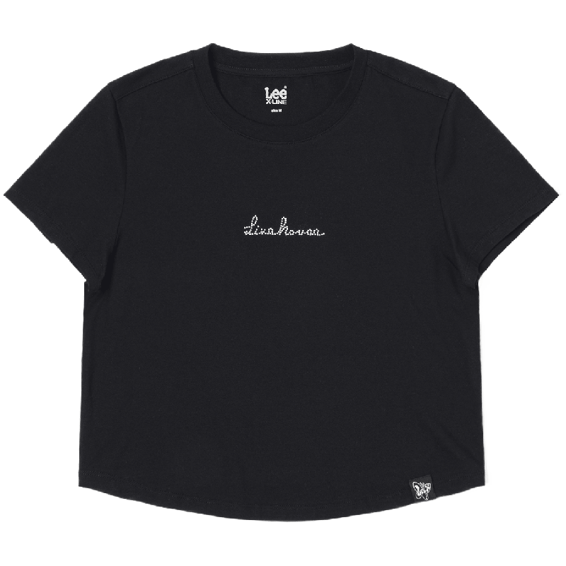 Lee 修身版圆领铆钉Logo印花短款女士短袖T恤休闲潮流 109.4元（需用券）