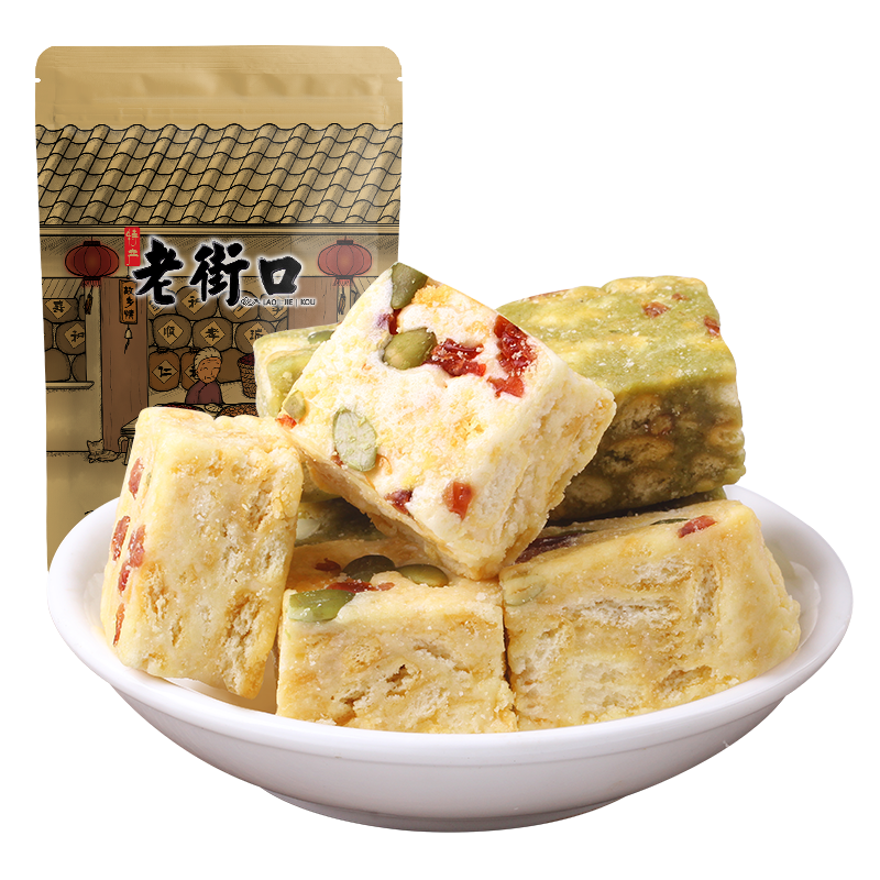 plus会员：老街口 原味雪花酥 250g 6.75元