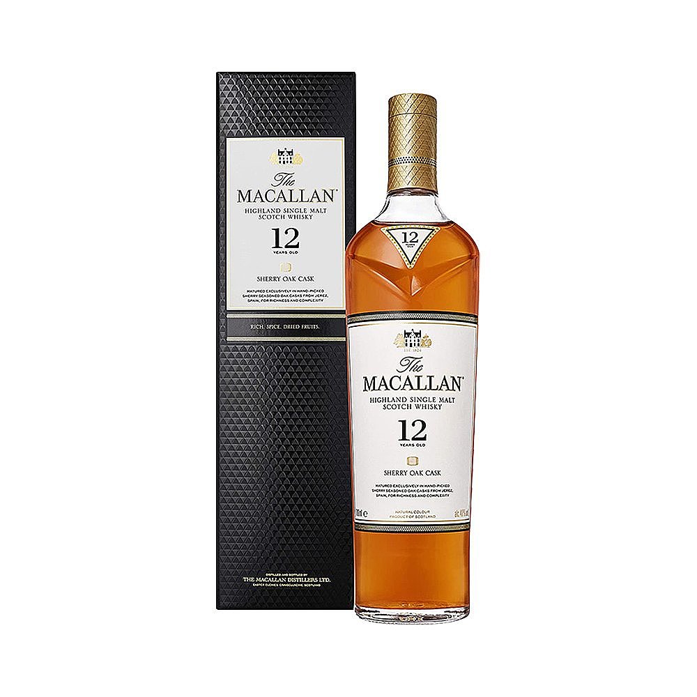 MACALLAN 麦卡伦 雪莉桶12年单一麦芽苏格兰威士忌洋酒有盒 778.65元（需用券）