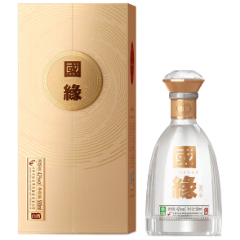 plus会员：今世缘 国缘对开 柔雅型白酒 42度 500ml 单瓶装 242.2元（返15元超市