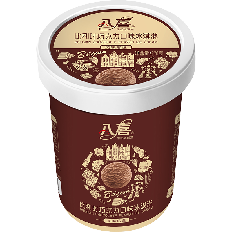PLUS会员：八喜冰淇淋 珍品系列比利时巧克力口味 270g*9件 105.51元（合11.72元/