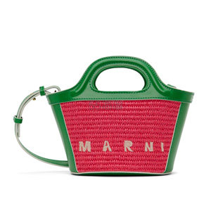 Marni 玛尼 粉色 & 绿色 Tropical Micro 篮子包