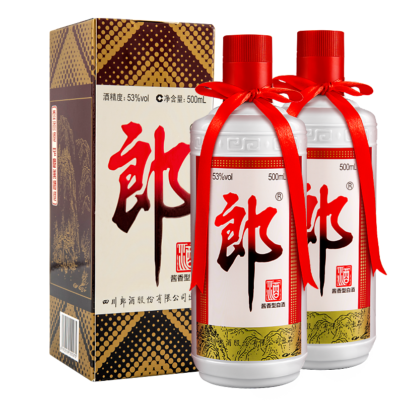 LANGJIU 郎酒 郎牌郎酒 53%vol 酱香型白酒 500ml*2瓶 ￥379.8