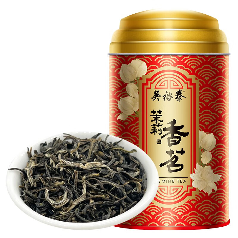 吴裕泰 茶叶 茉莉花茶 茉莉香茗 100g罐中华 60元（需用券）