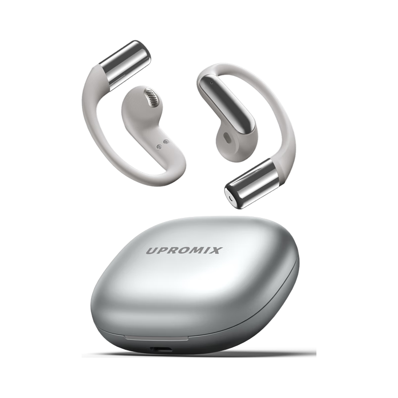 UPROMIX 2026新款丨100%好评 骨传导蓝牙耳机 挂耳式超长续航运动耳机 皓月银 11