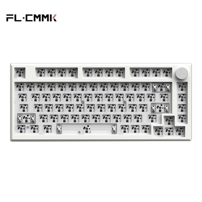 FL·ESPORTS 腹灵 MK750三模键盘多媒体旋钮客制化全键热插拔机械键盘套件 349元