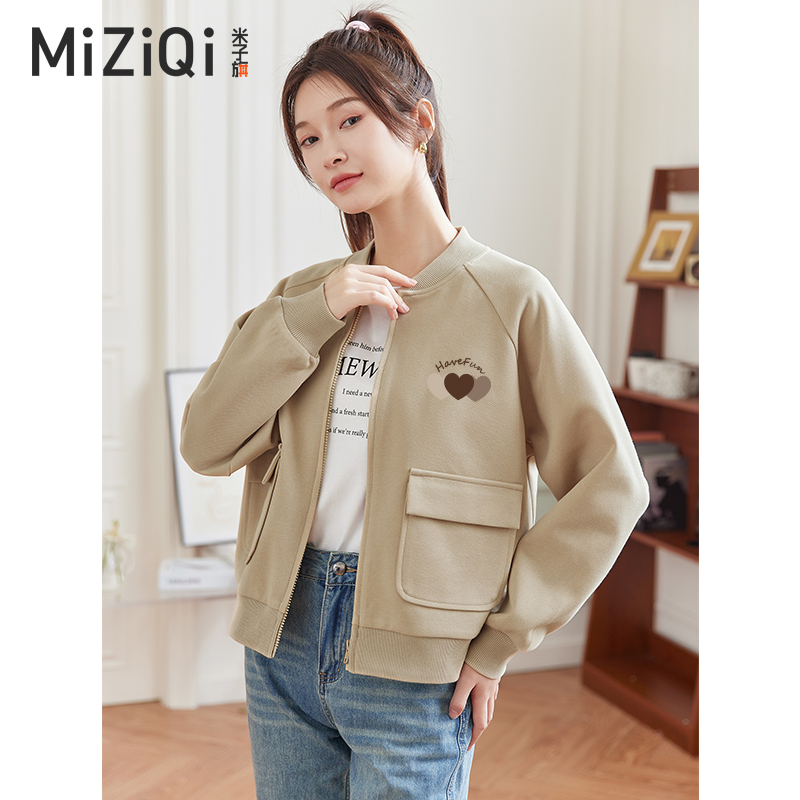 MIZIQI 米子旗 女士棒球服外套 A33008-2024-HQ1.12-7 113元