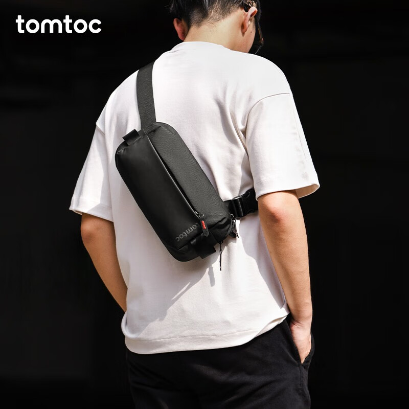 tomtoc 男士胸包 H02-A04D 曜石黑 中号 139.1元（需用券）